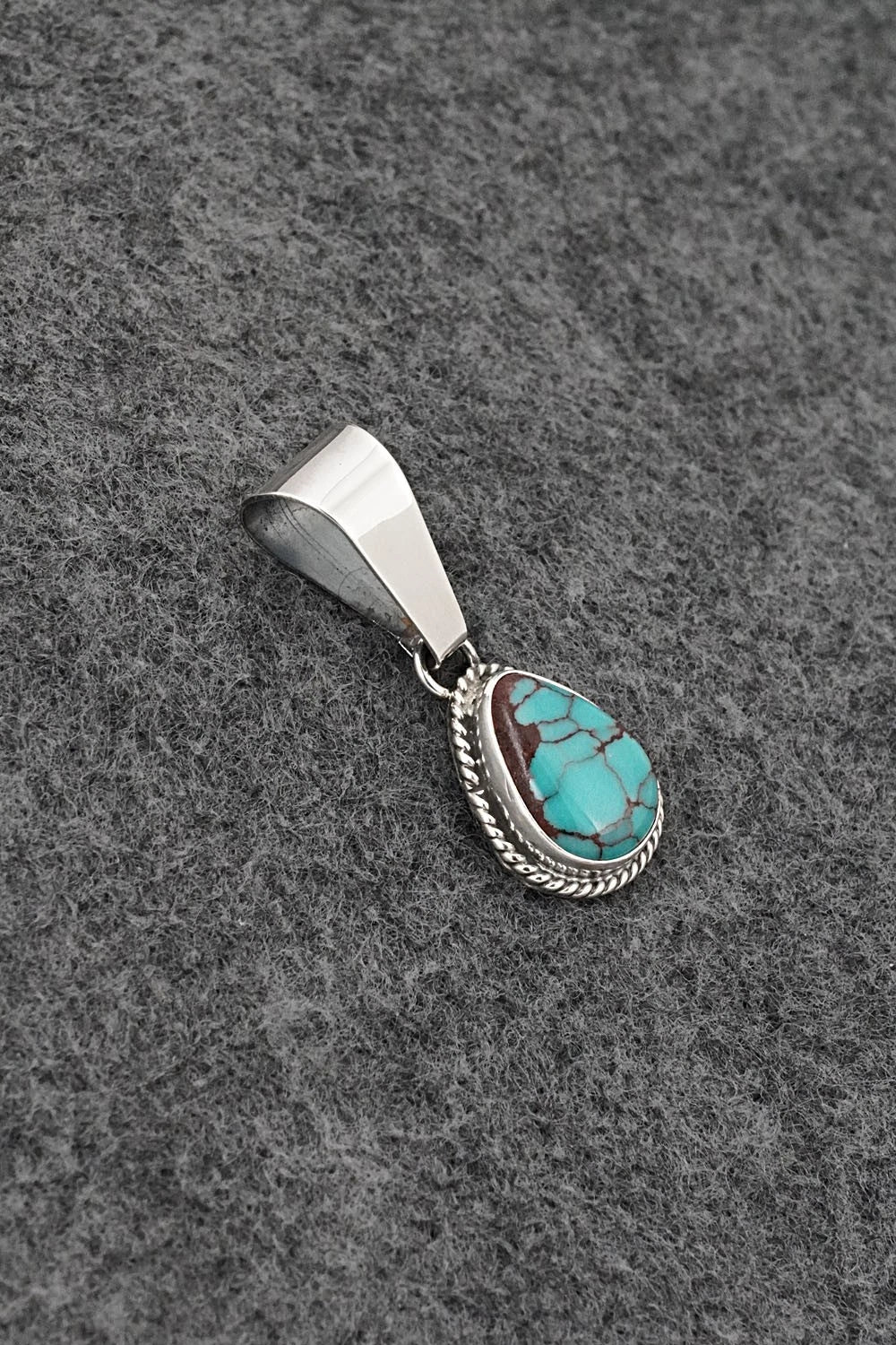 Turquoise & Sterling Silver Pendant - Eugene Gruber