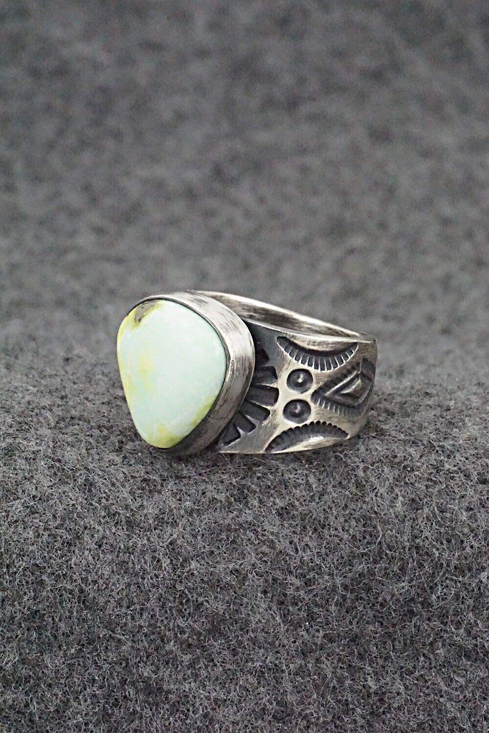 Variscite and Sterling Silver Ring - Raymond Coriz - Size 7 adj.