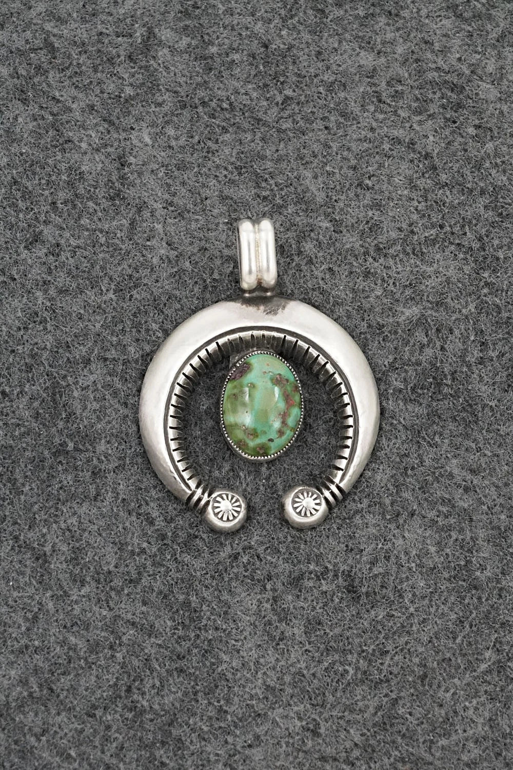 Turquoise & Sterling Silver Naja Pendant - Calvin Martinez