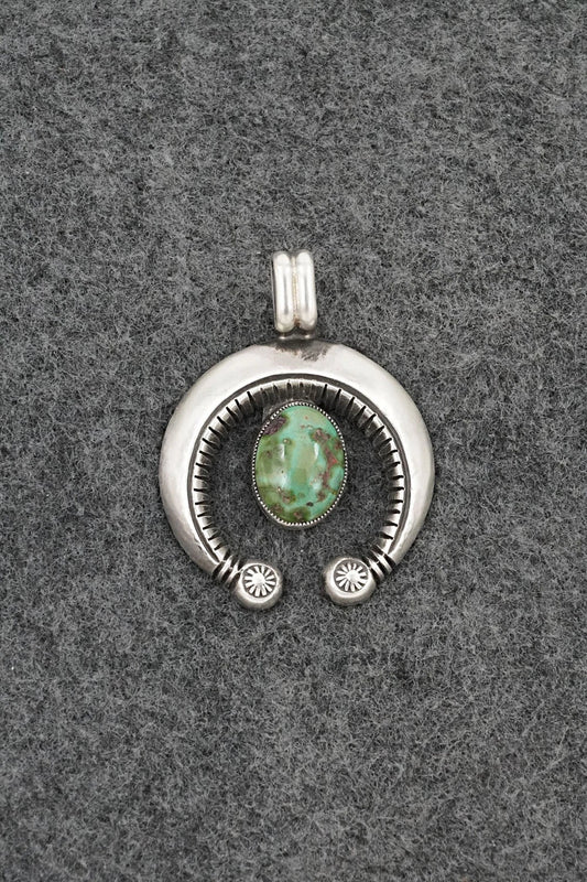 Turquoise & Sterling Silver Naja Pendant - Calvin Martinez