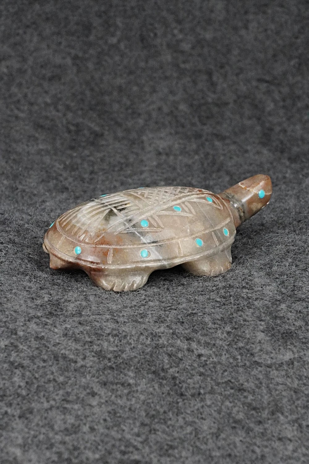 Turtle Zuni Fetish Carving - Hiram Peynetsa