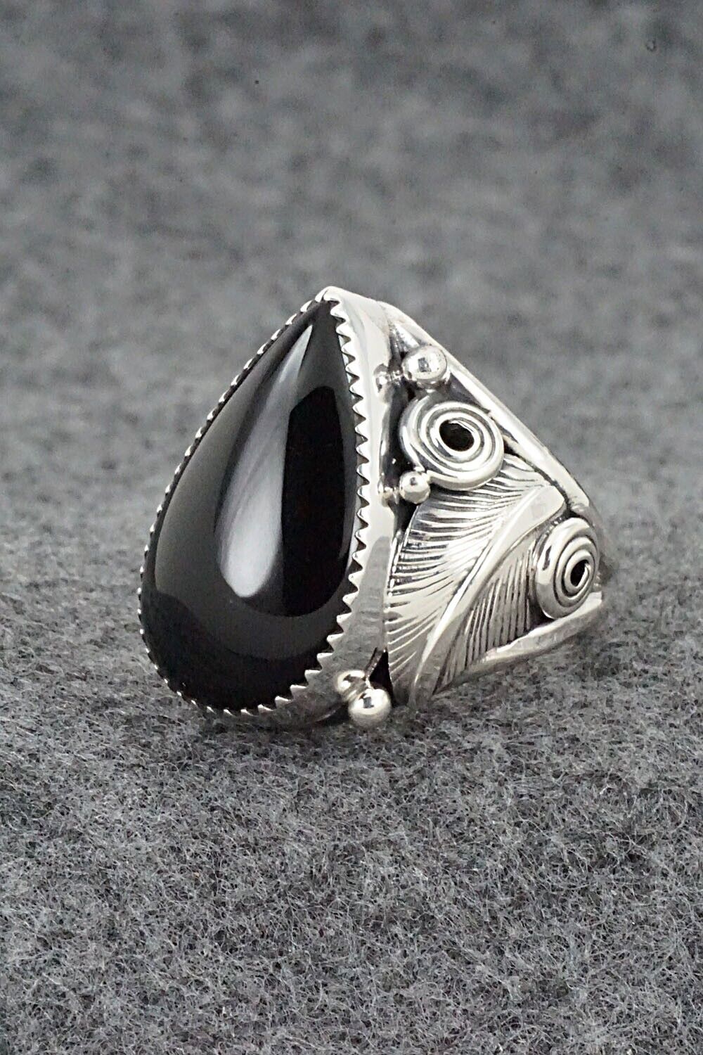 Onyx & Sterling Silver Ring - Darrell Morgan - Size 8