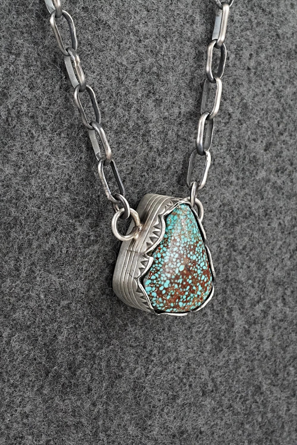 Turquoise & Sterling Silver Necklace - Paul Livingston