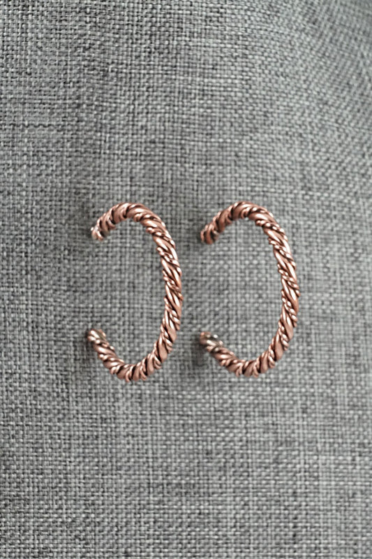 Copper Hoop Earrings - Elaine Tahe