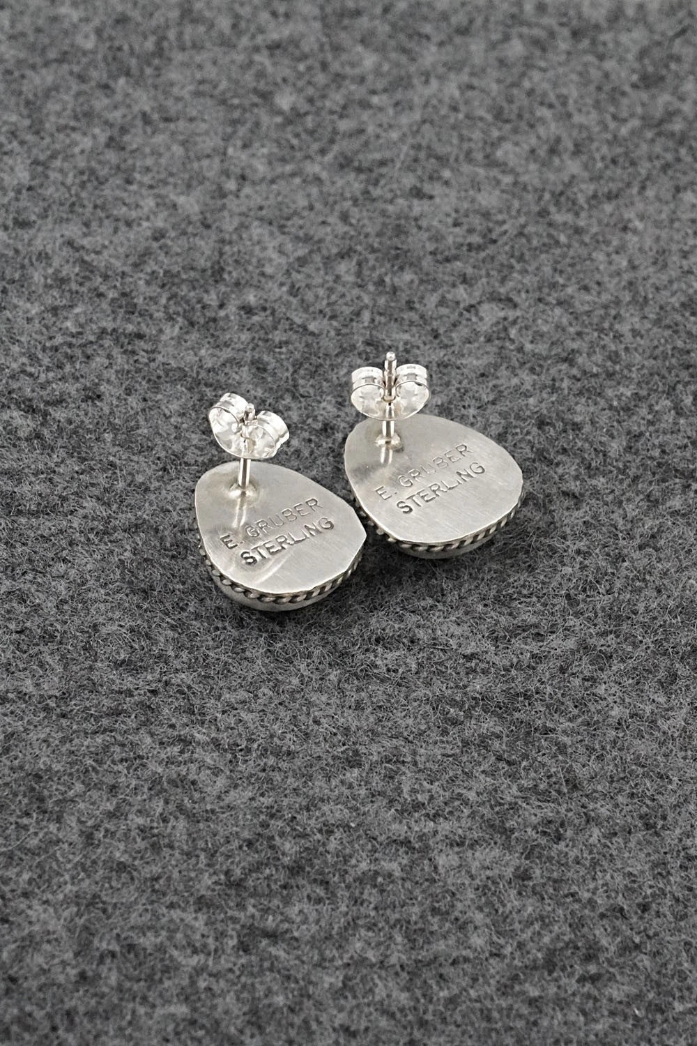 Turquoise & Sterling Silver Earrings - Eugene Gruber