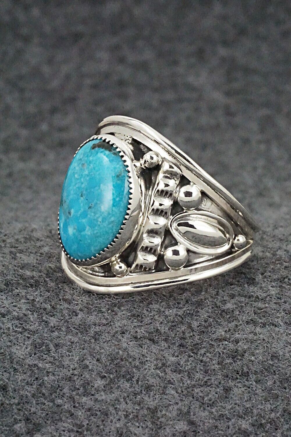 Turquoise and Sterling Silver Ring - Larson Lee - Size 13