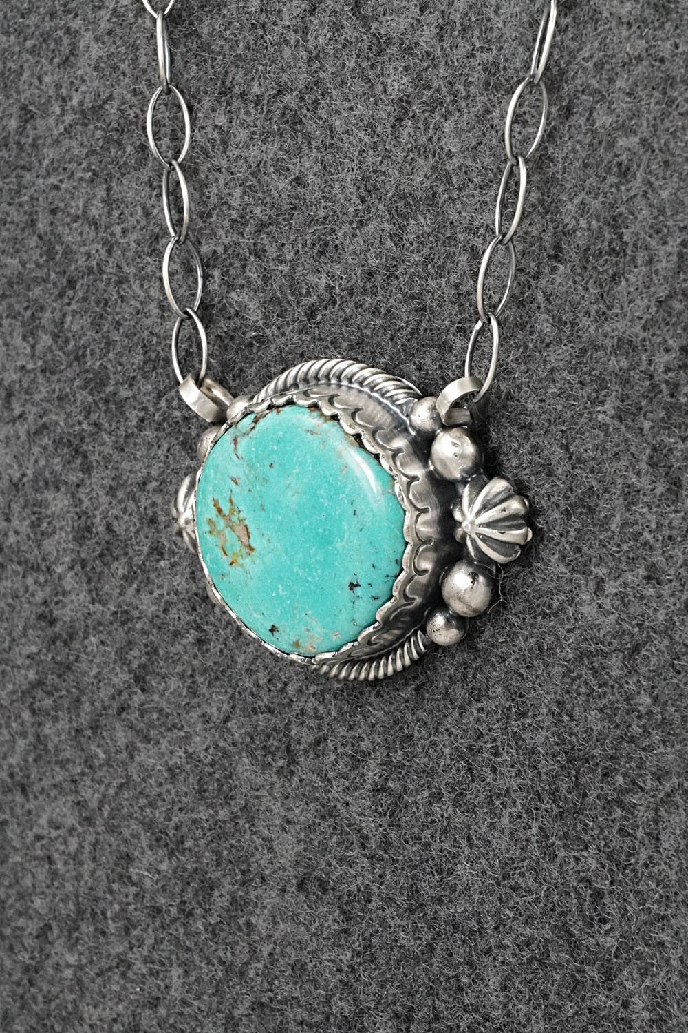 Turquoise & Sterling Silver Necklace - Mark Yazzie