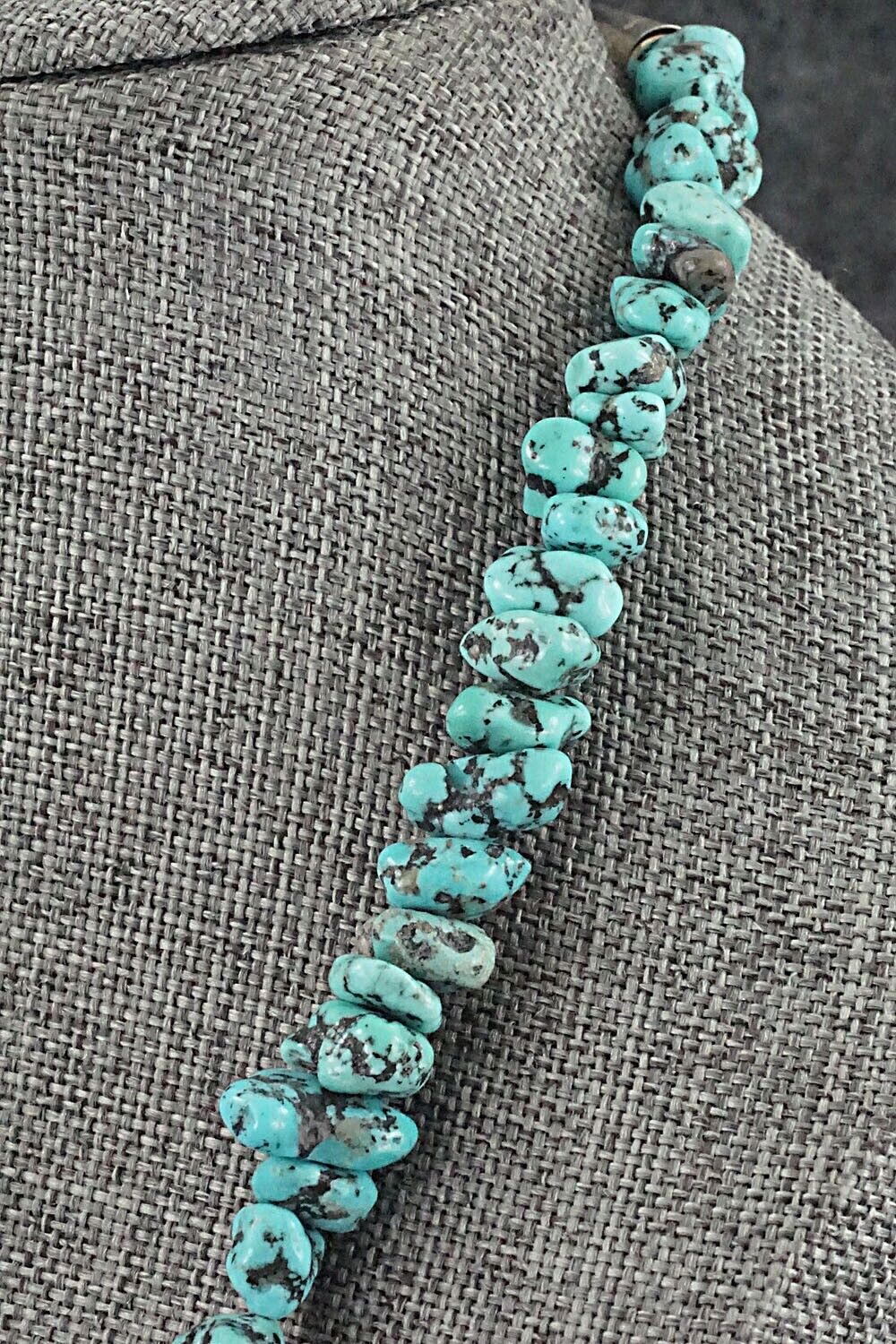 Turquoise & Sterling Silver Necklace 21" - Louise Joe