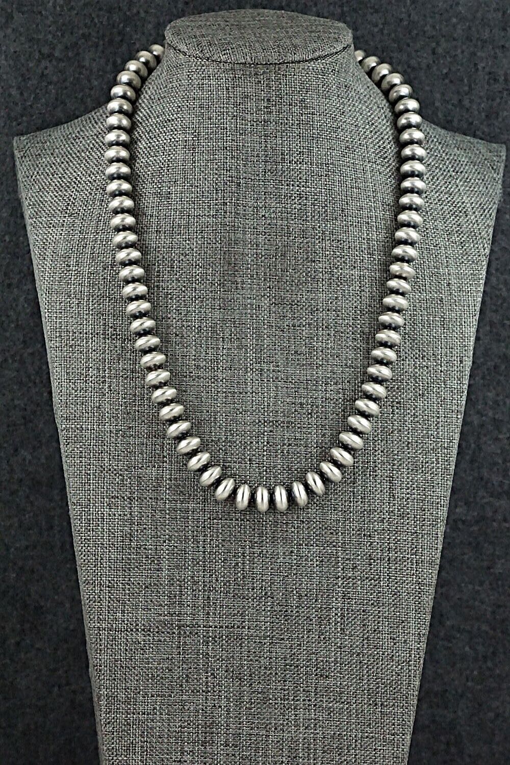 Sterling Silver Navajo Pearl Necklace 18" - Bryannen Halwood