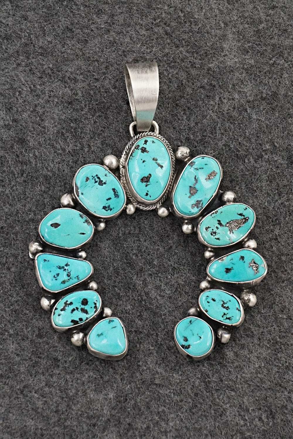 Turquoise & Sterling Silver Pendant - Bobby Johnson