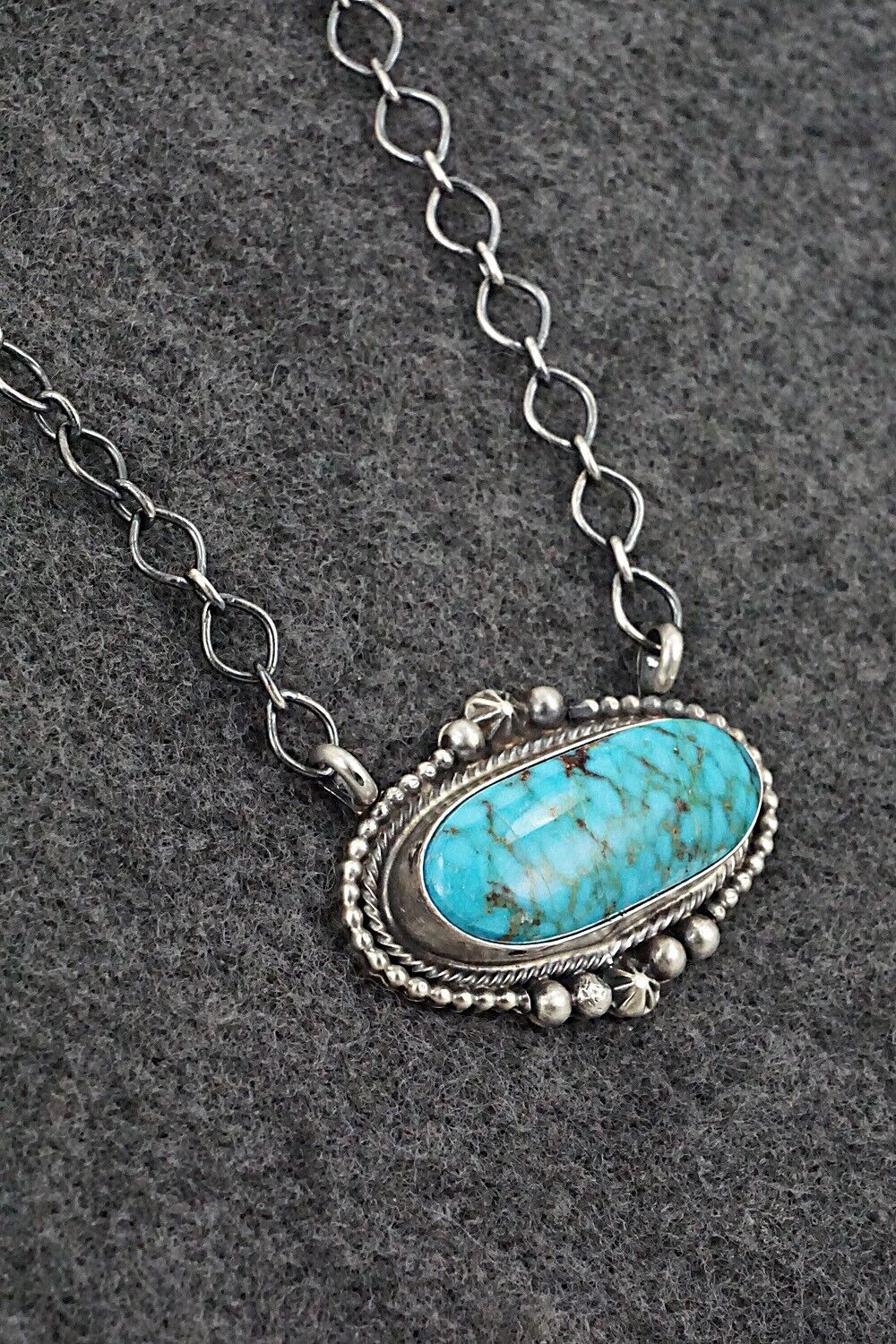 Turquoise & Sterling Silver Necklace - Randy Billy