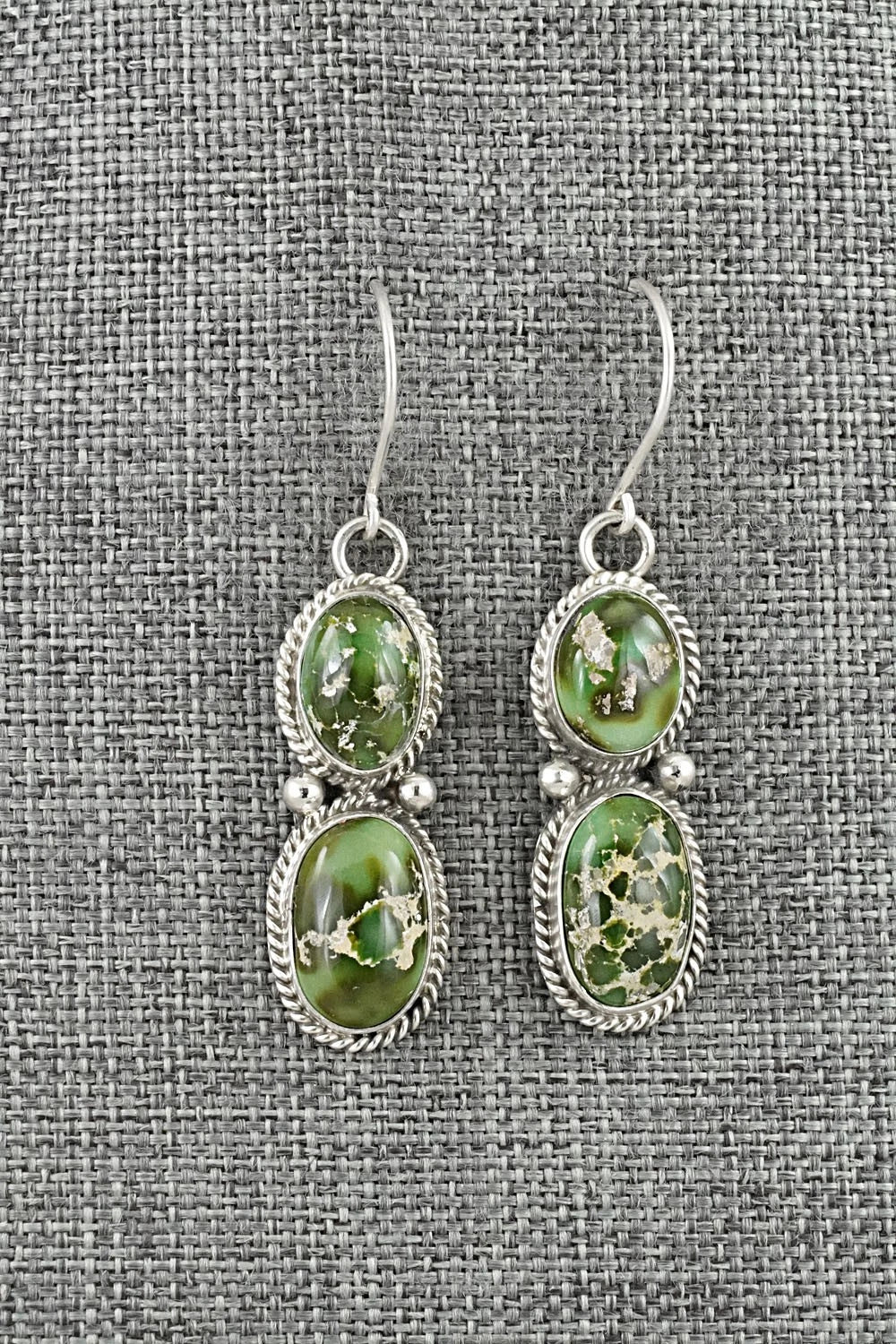 Turquoise & Sterling Silver Earrings - Eugene Gruber