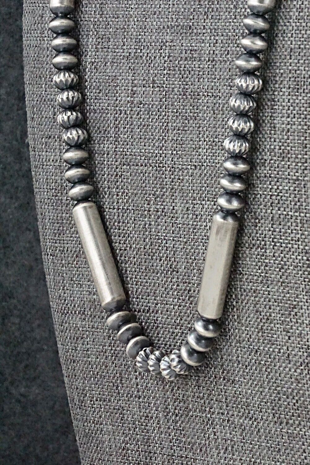 Sterling Silver Navajo Pearl Necklace 20" - Tonisha Haley