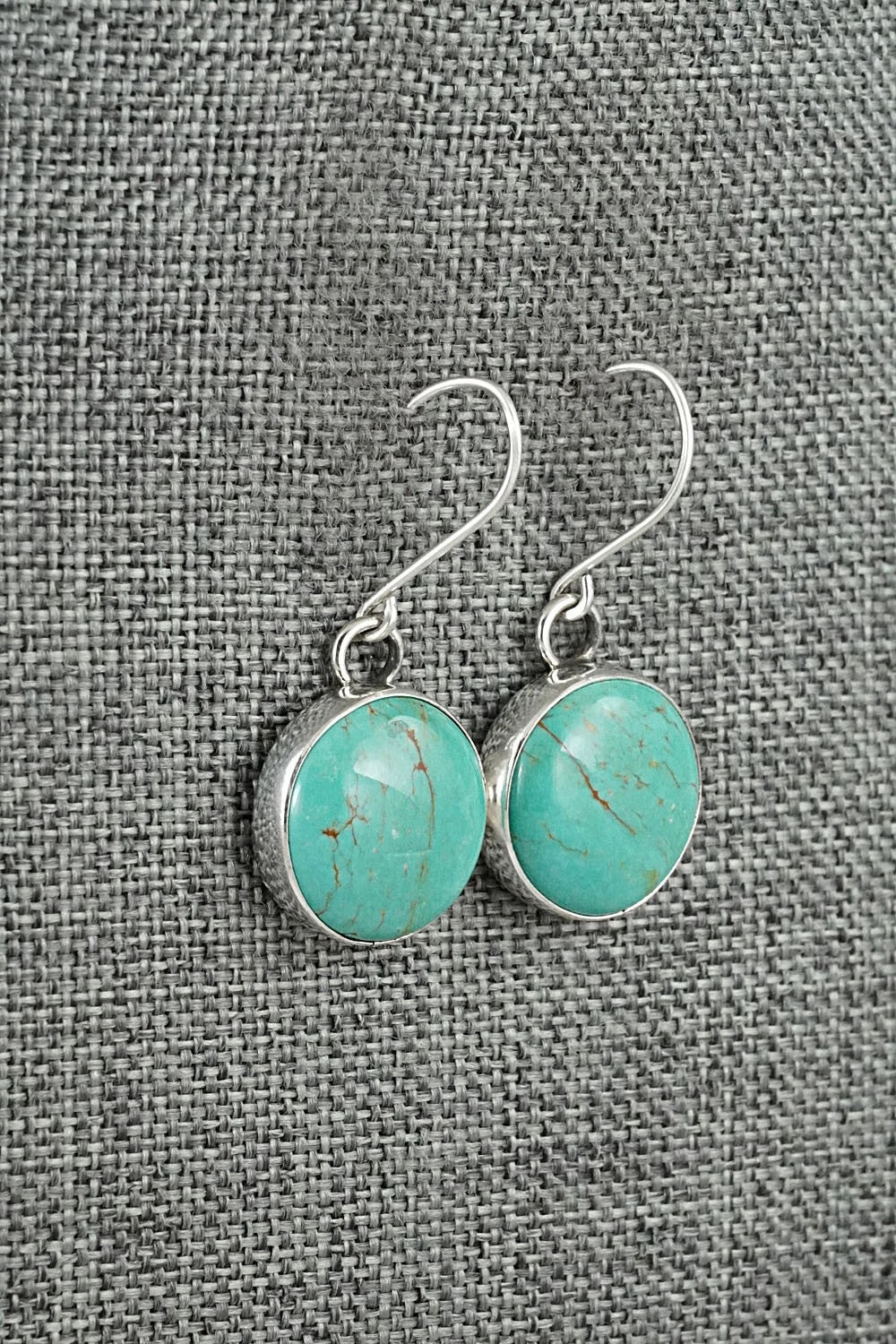 Turquoise & Sterling Silver Earrings - Eugene Gruber
