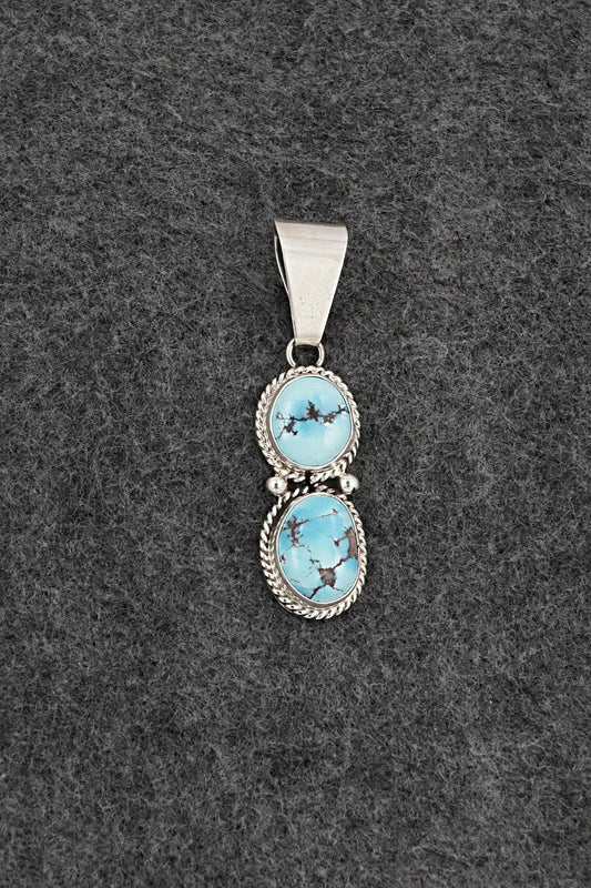 Turquoise & Sterling Silver Pendant - Eugene Gruber