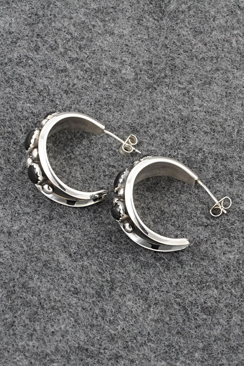 Onyx & Sterling Silver Earrings - Paul Largo