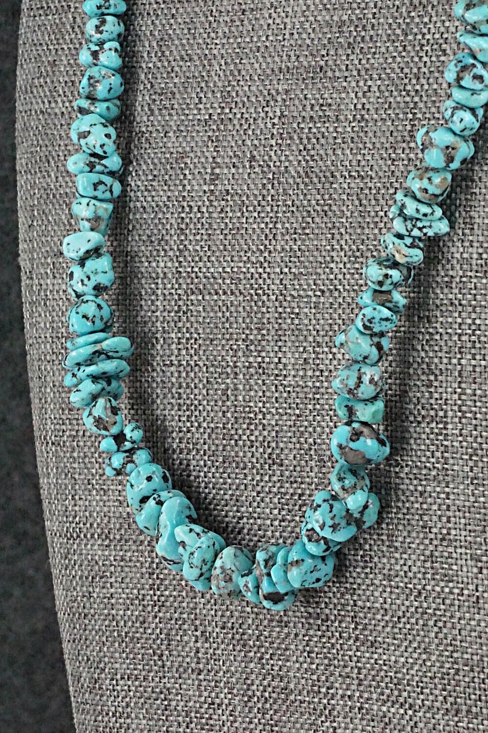 Turquoise & Sterling Silver Necklace 22" - Louise Joe
