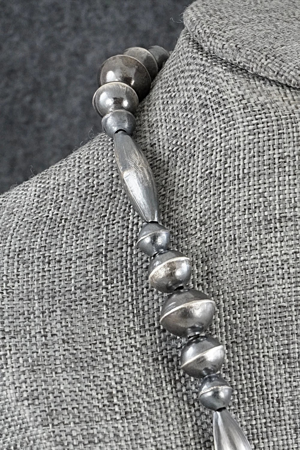 Sterling Silver Navajo Pearl Necklace 22" - Vintage