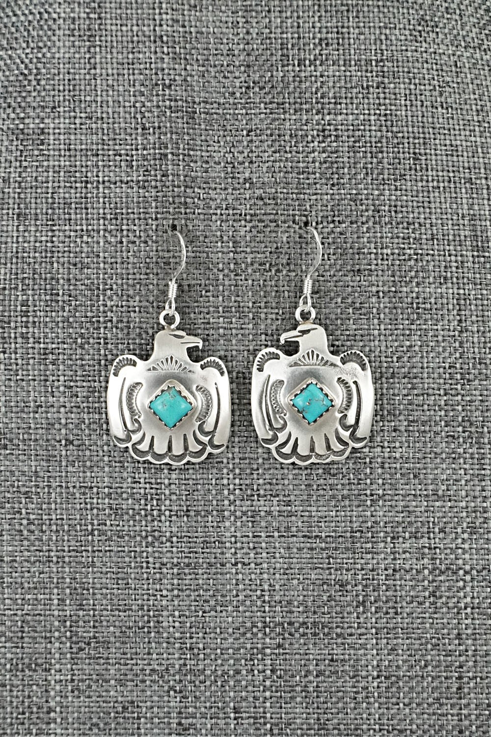 Turquoise & Sterling Silver Earrings - Verley Betone