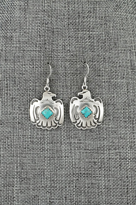 Turquoise & Sterling Silver Earrings - Verley Betone