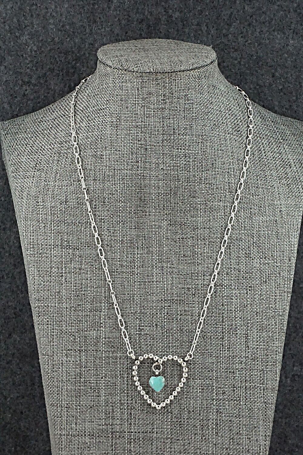 Turquoise & Sterling Silver Necklace - Franklin Johnson