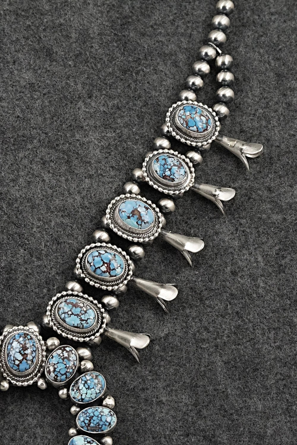 Turquoise & Sterling Silver Squash Blossom Set - Darrin Livingston