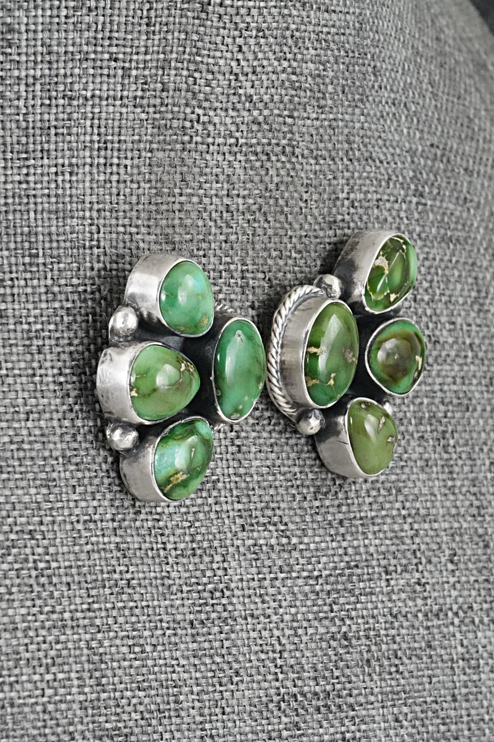 Turquoise & Sterling Silver Necklace and Earrings Set - Kathleen Livingston