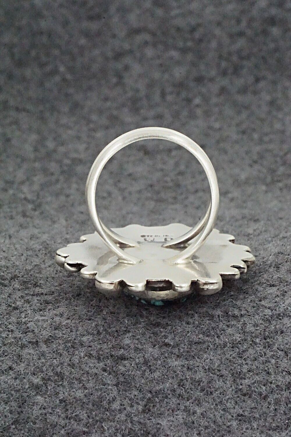 Turquoise & Sterling Silver Ring - Wilson Dawes - Size 10