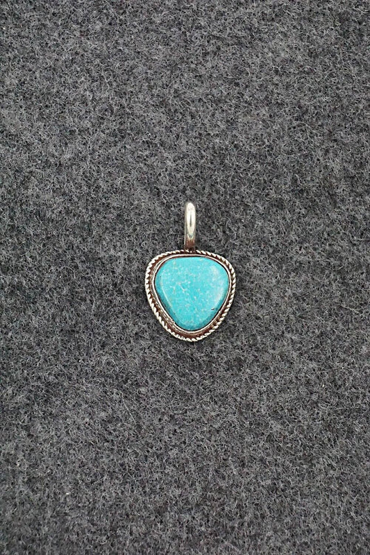 Turquoise & Sterling Silver Pendant - Ernest Hawthorne