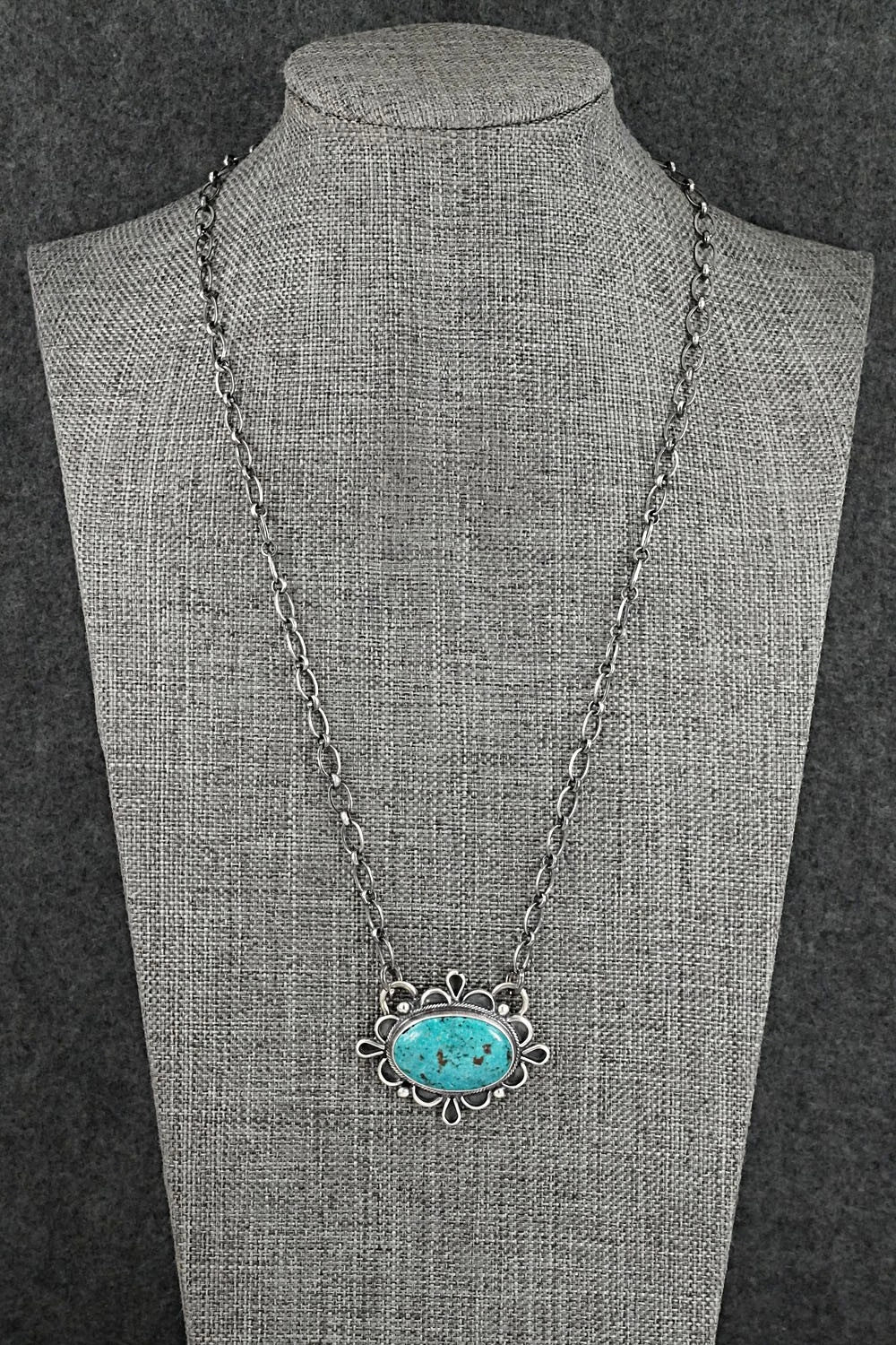 Turquoise & Sterling Silver Necklace - Bobby Johnson