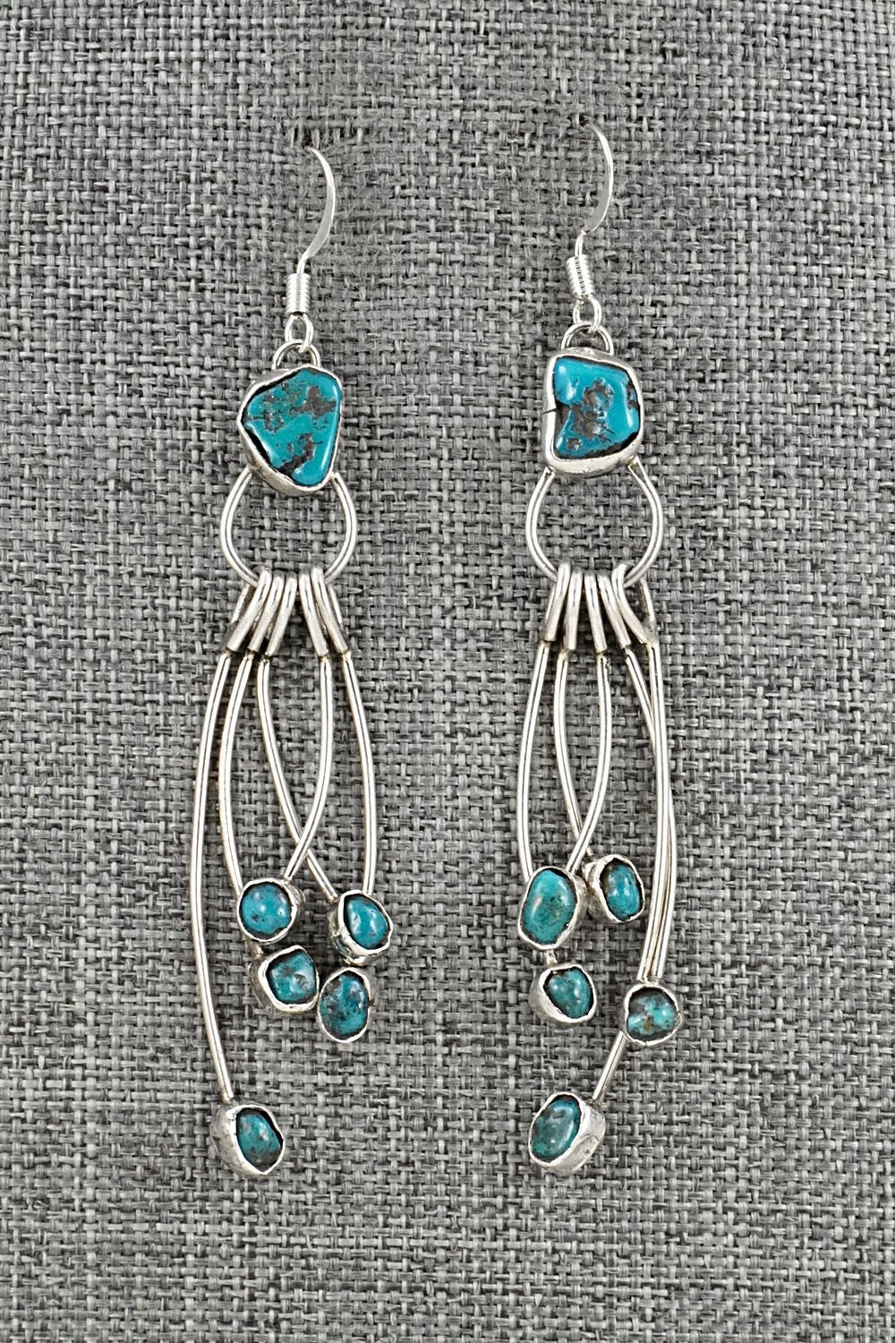 Turquoise & Sterling Silver Earrings - Priscilla Reeder