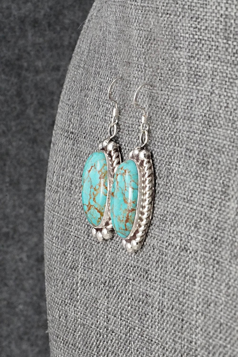 Turquoise & Sterling Silver Earrings - Antwone Brown