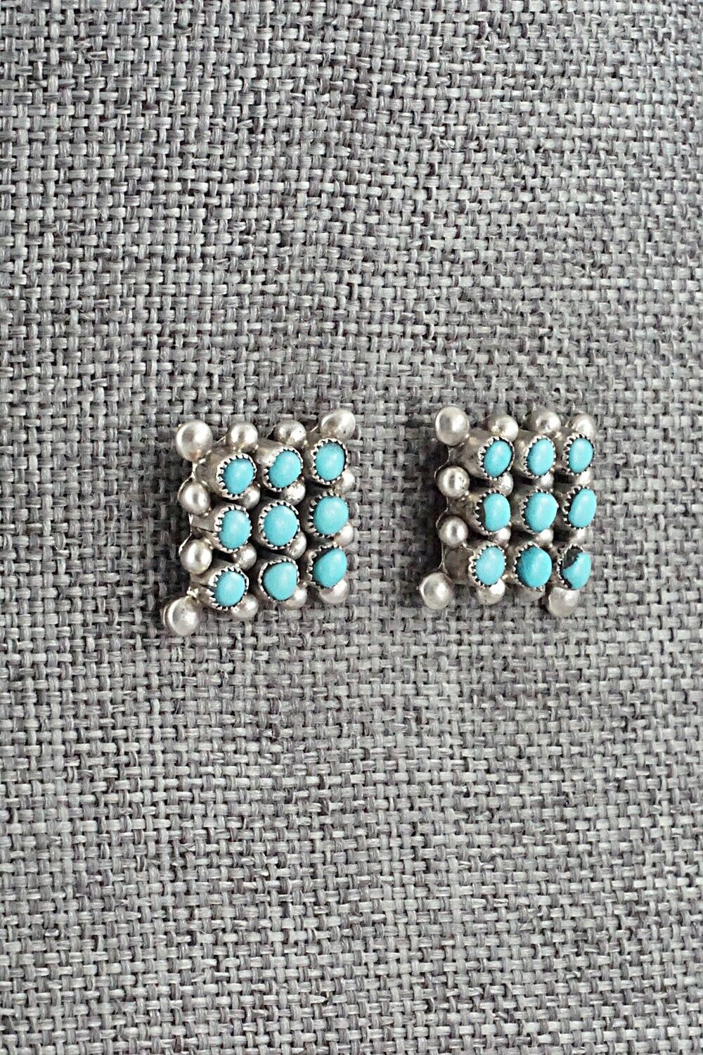 Turquoise & Sterling Silver Earrings - Calvert Lamy