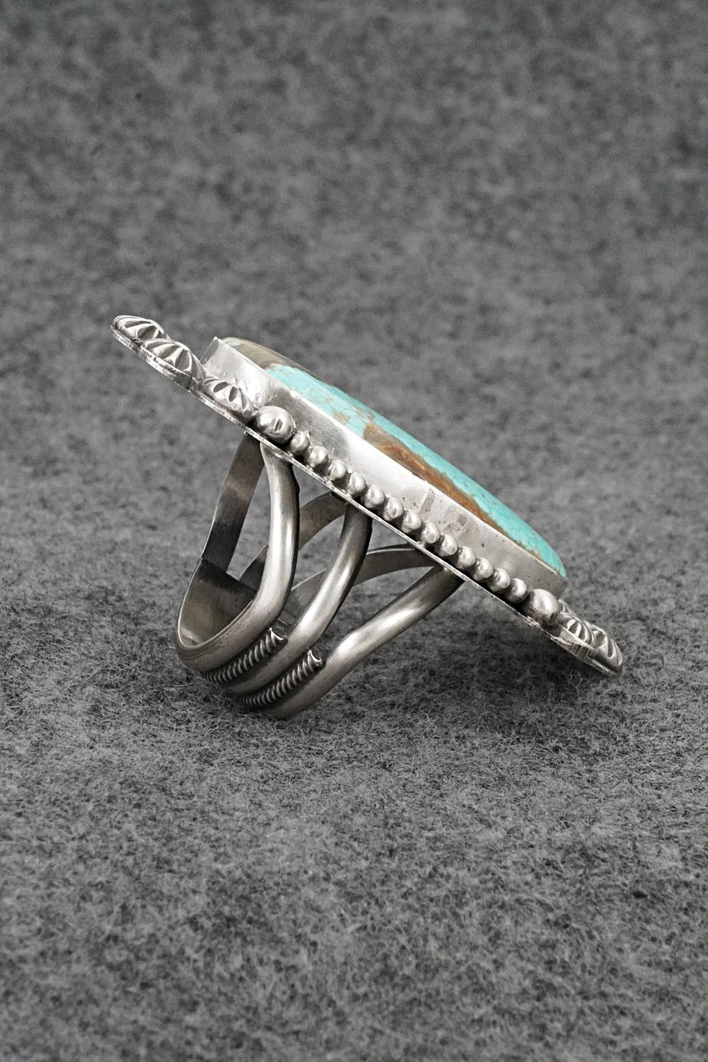 Turquoise & Sterling Silver Ring - Michael Calladitto - Size 8