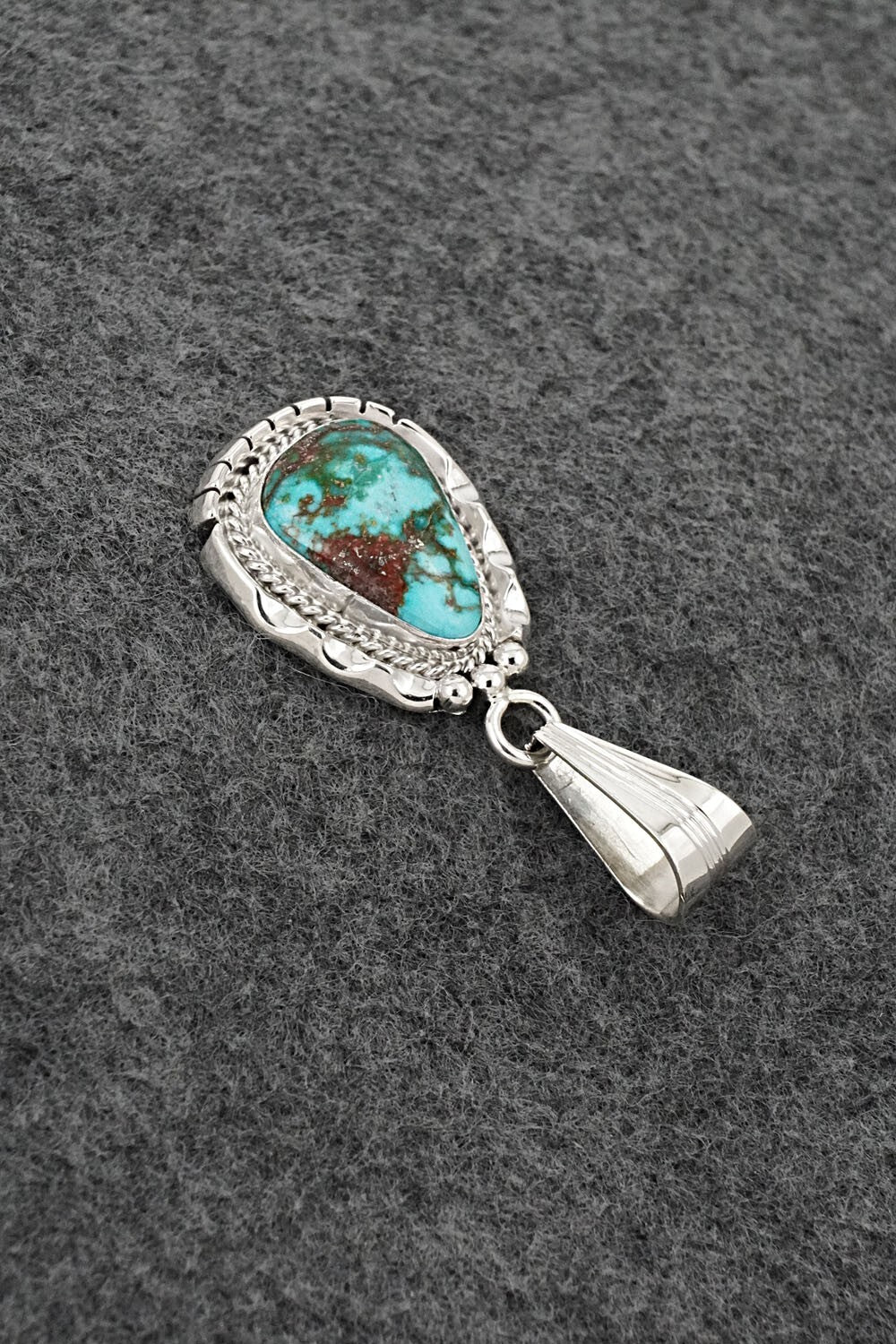 Turquoise & Sterling Silver Pendant - Samuel Yellowhair