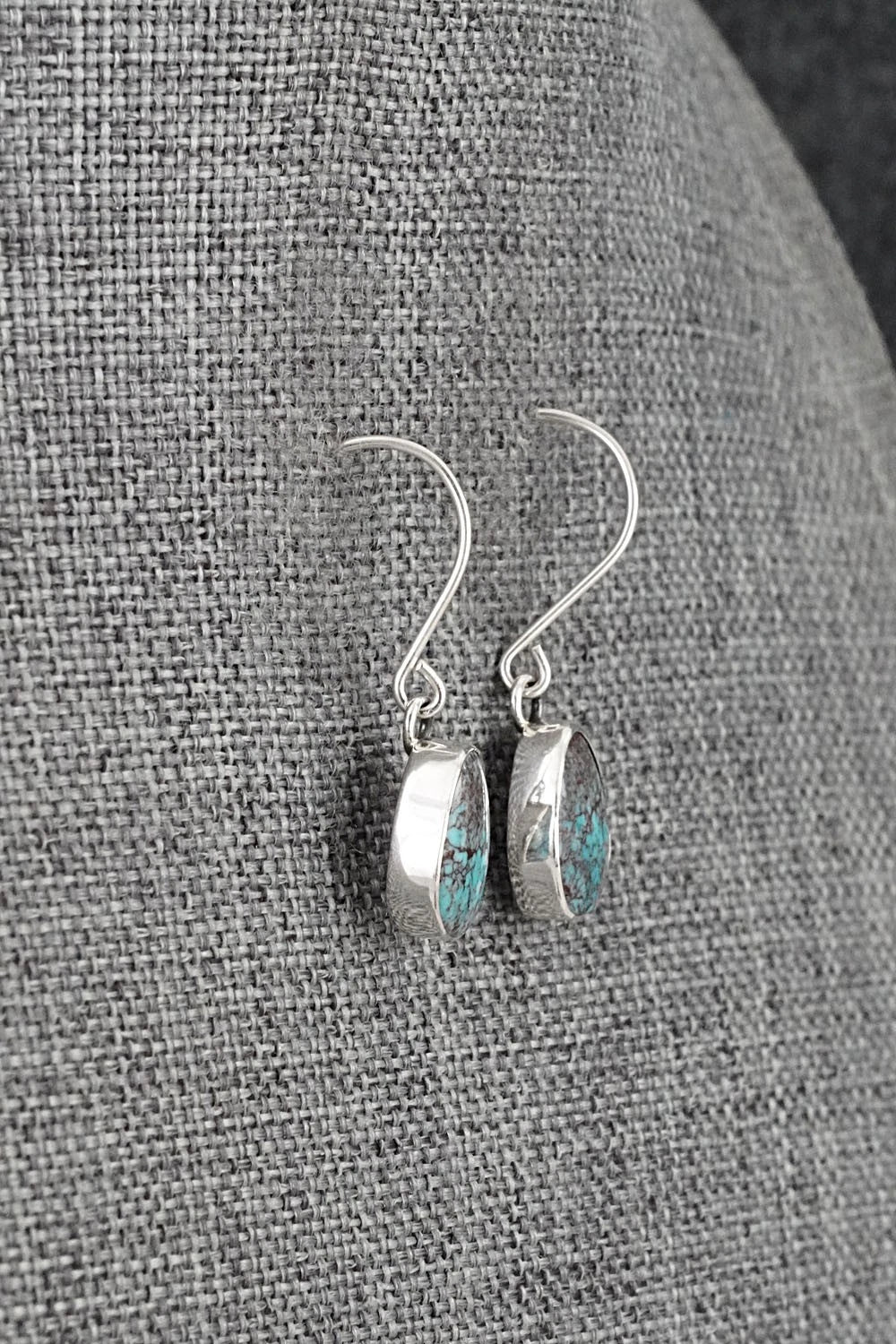 Turquoise & Sterling Silver Earrings - Eugene Gruber