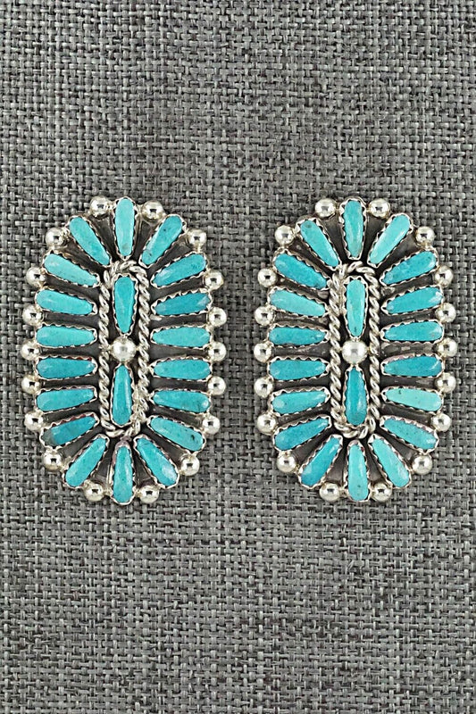 Turquoise & Sterling Silver Earrings - Philena Byjoe