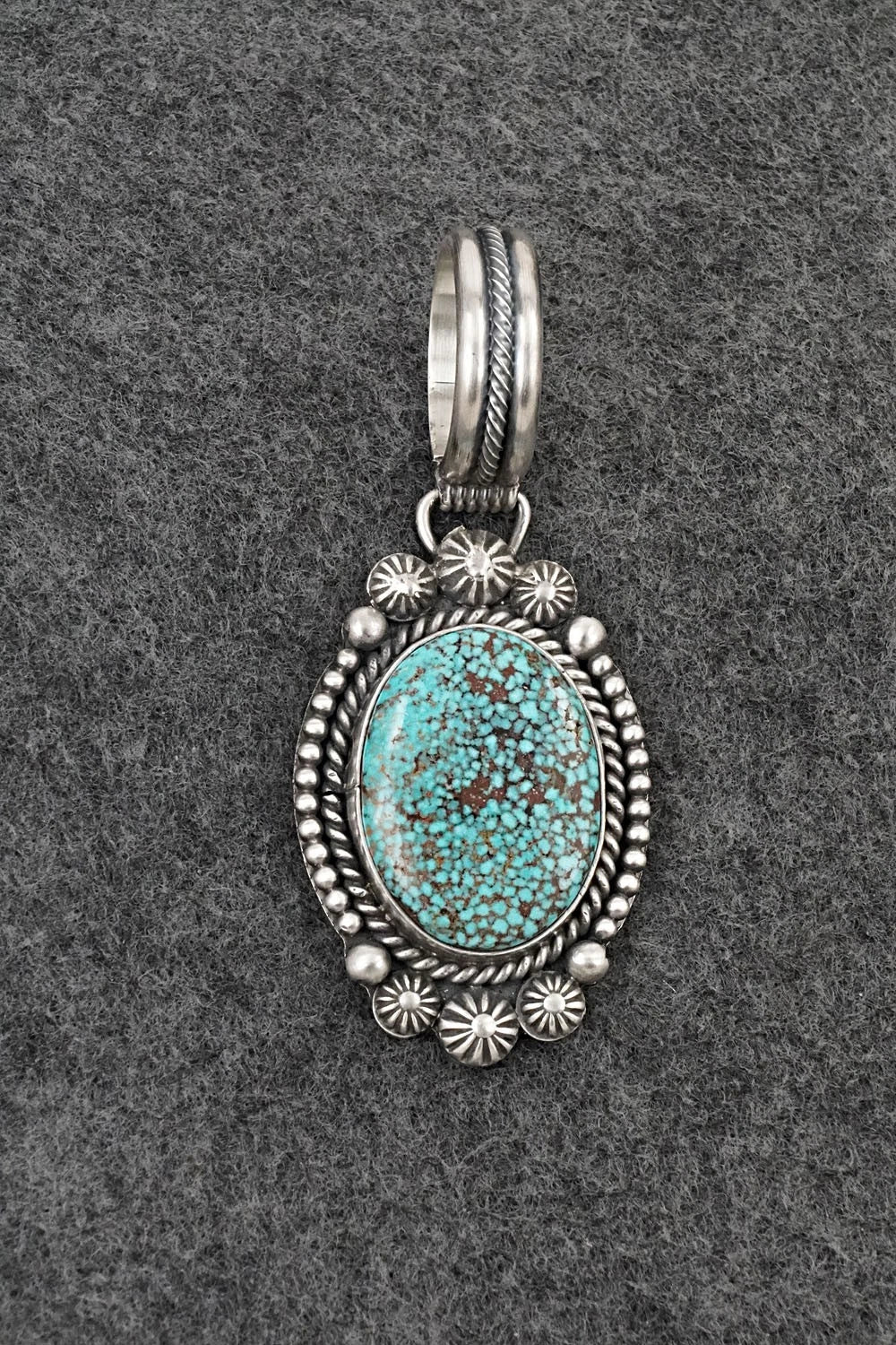 Turquoise & Sterling Silver Pendant - Michael Calladitto
