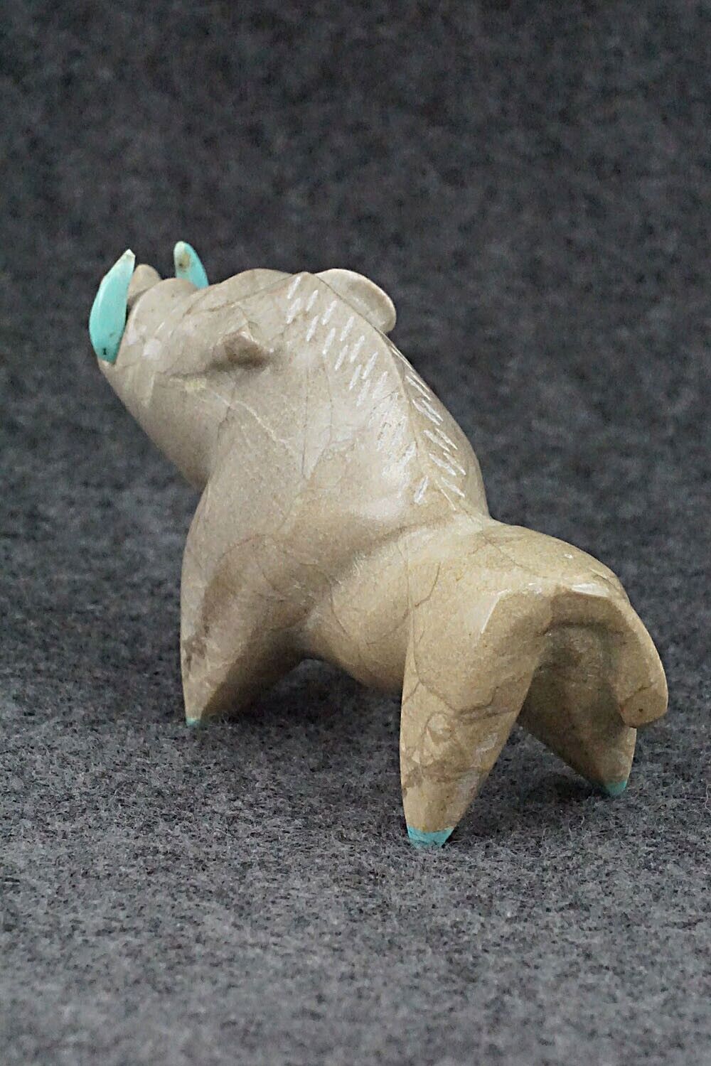 Warthog Zuni Fetish Carving - Enrike Leekya