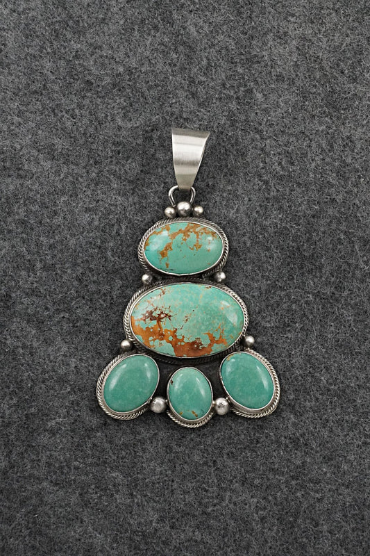 Turquoise & Sterling Silver Pendant - Kathleen Chavez