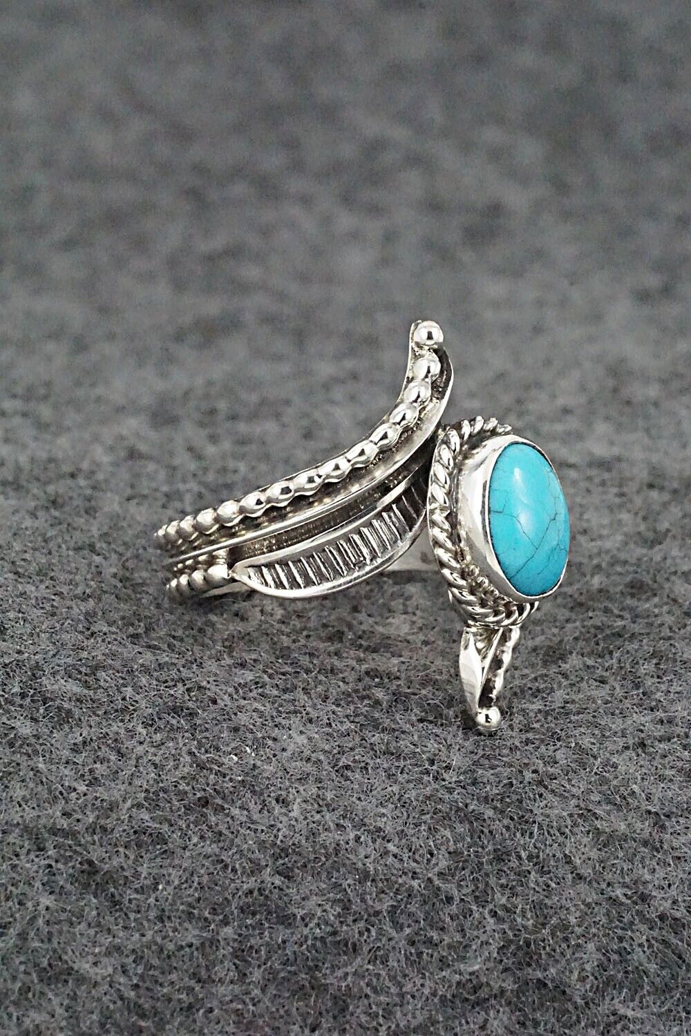 Turquoise & Sterling Silver Ring - Thomas Yazzie - Size 8