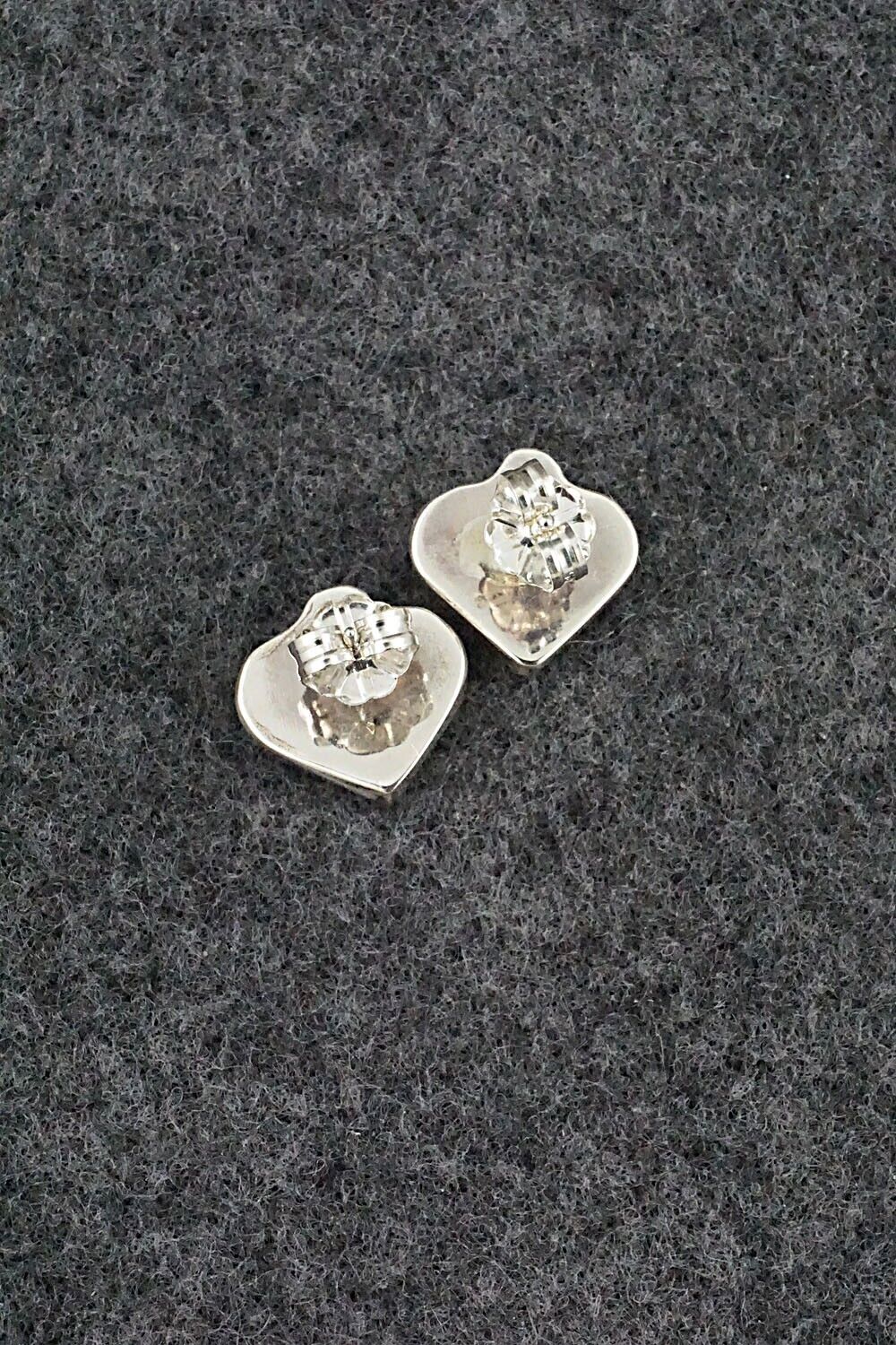 Multi Stone Inlay & Sterling Silver Earrings - Vernelda Niiha