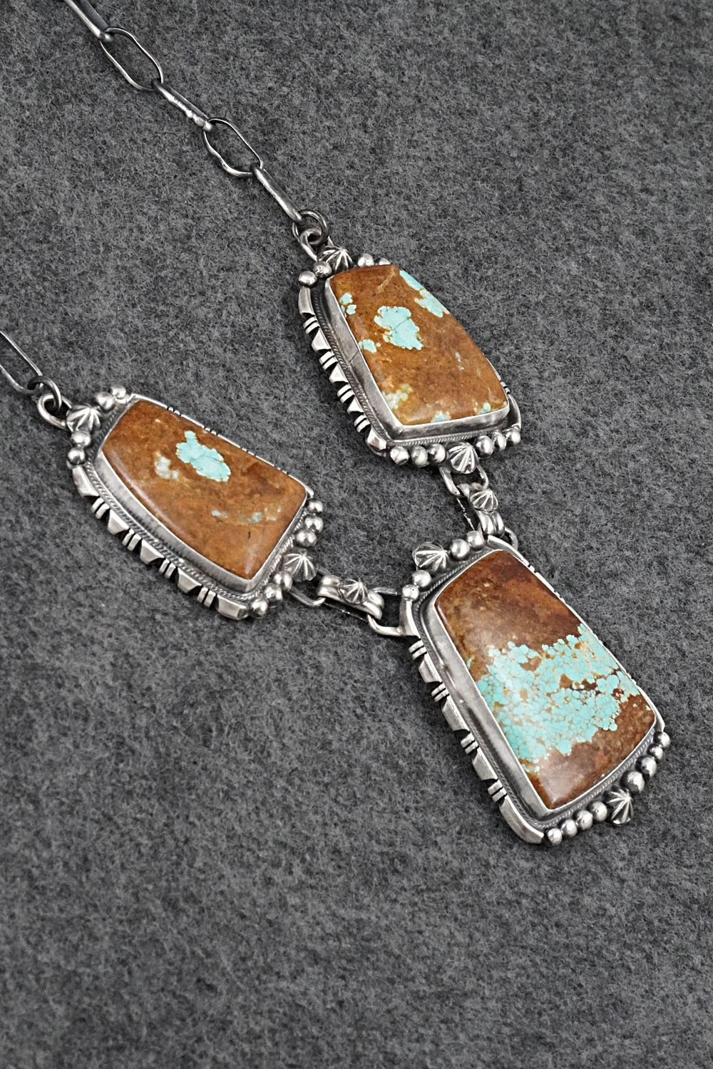 Turquoise & Sterling Silver Necklace and Earrings Set - Bob Becenti