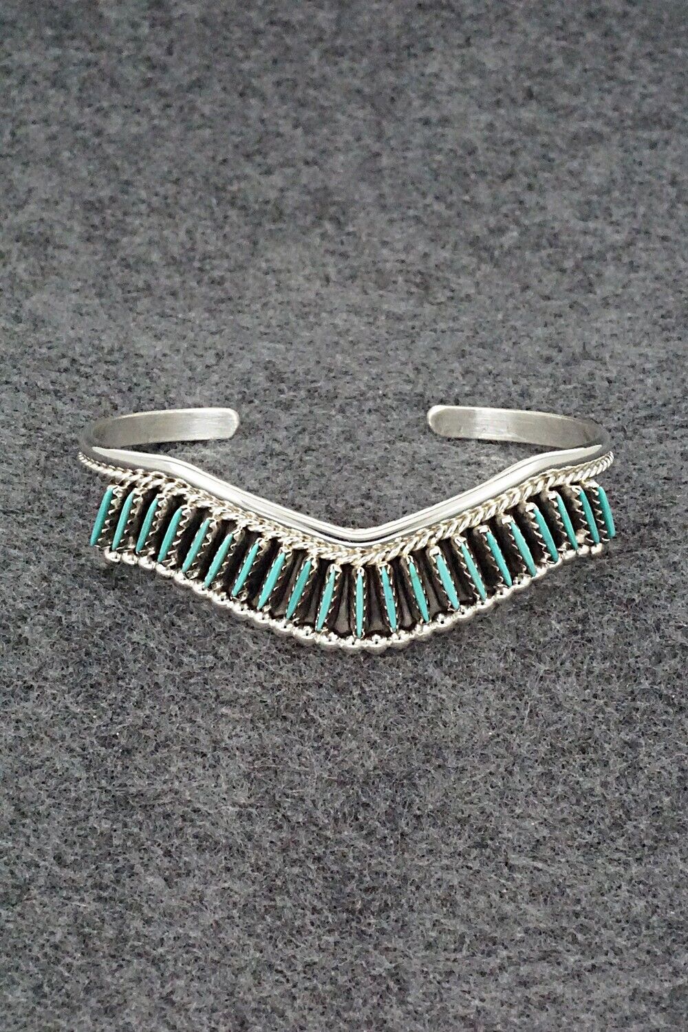 Turquoise & Sterling Silver Bracelet - Roland Francisco