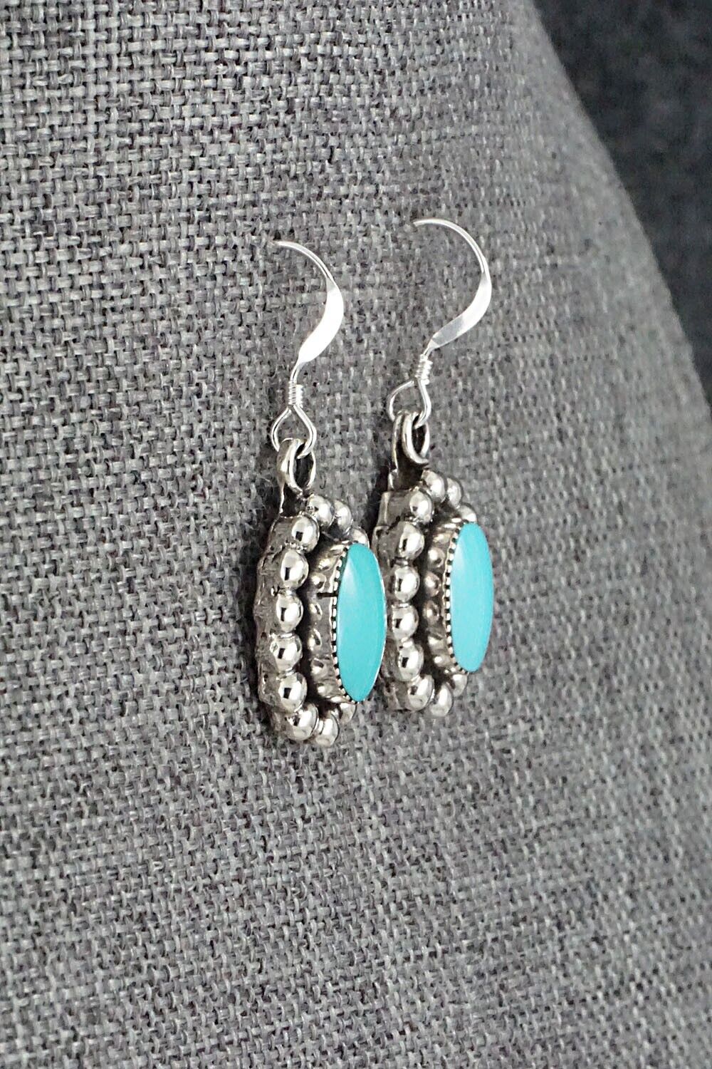 Turquoise & Sterling Silver Earrings - Sarah Yazzie