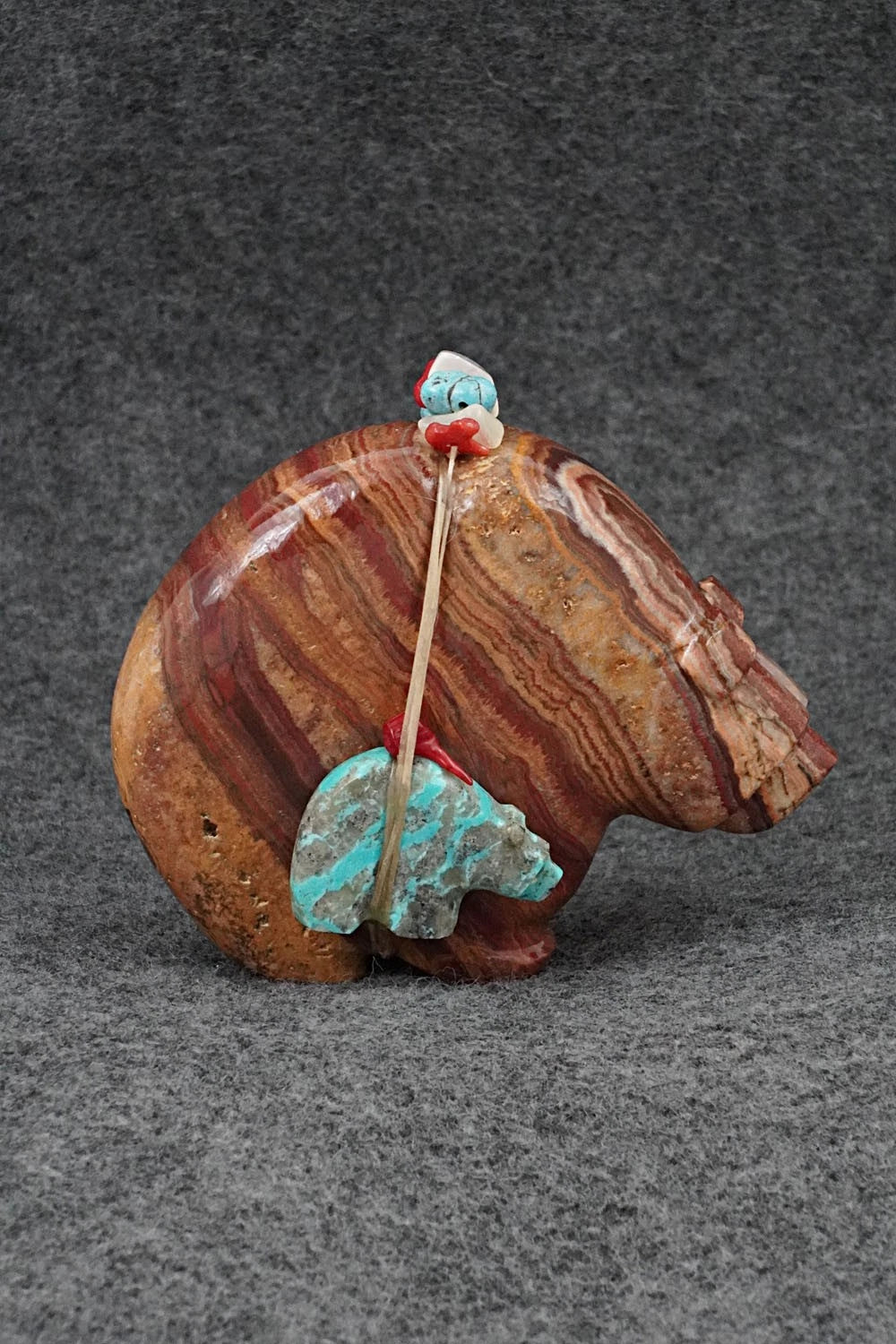 Bear with Cub Zuni Fetish Carving - Paulette & Farlan Quam
