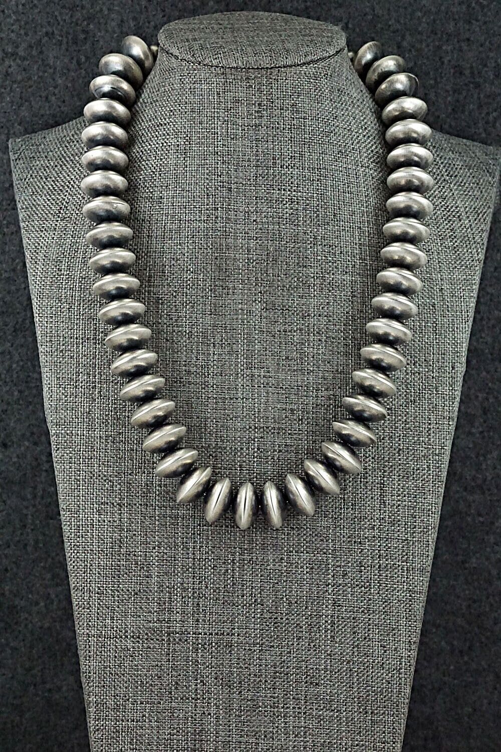 Sterling Silver Navajo Pearl Necklace 18" - Bryannen Halwood