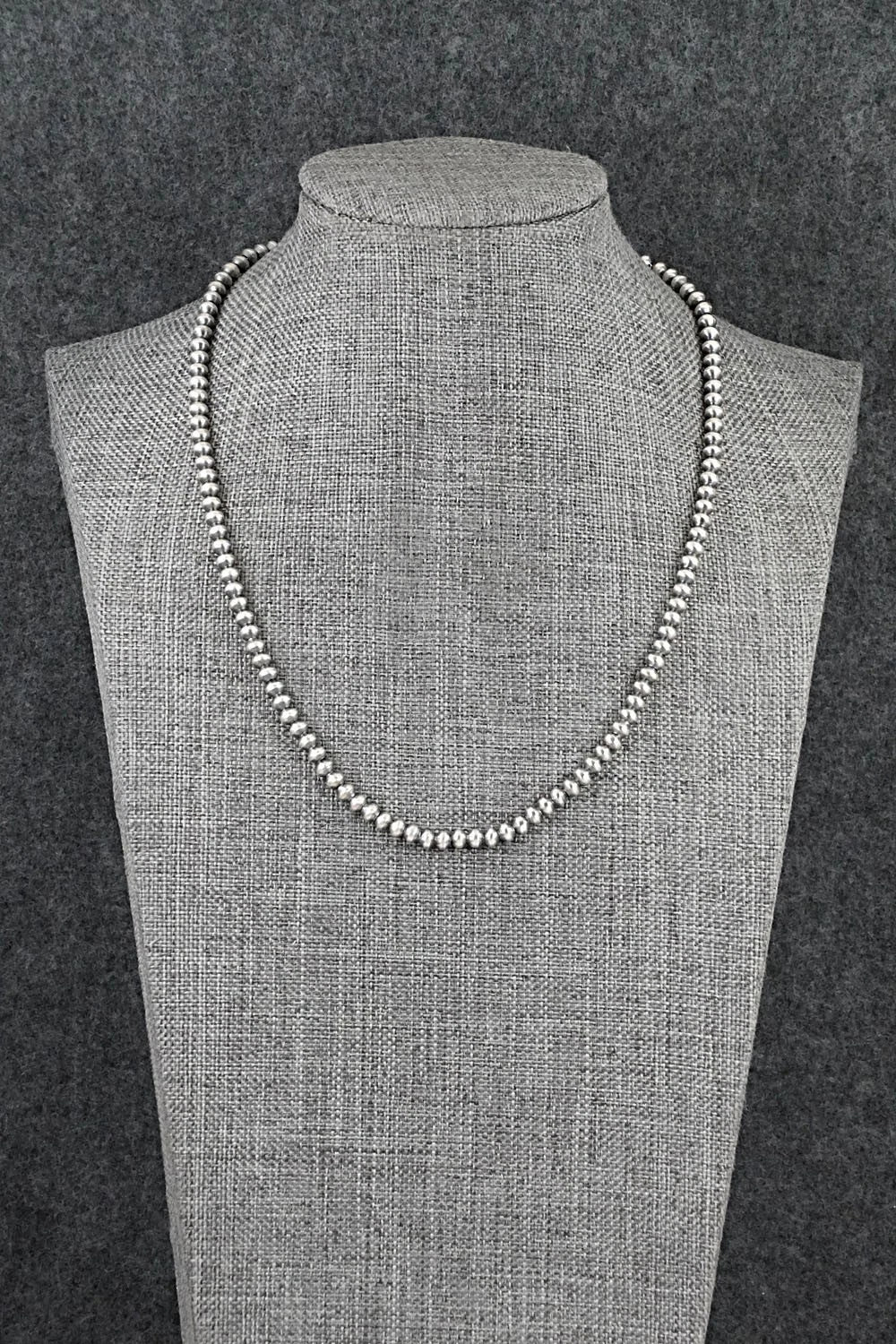 Sterling Silver Navajo Pearl Necklace 16" - Dorinda Mariano