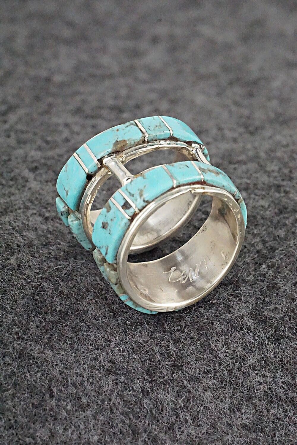 Turquoise & Sterling Silver Ring - Terrance Panteah - Size 6.5
