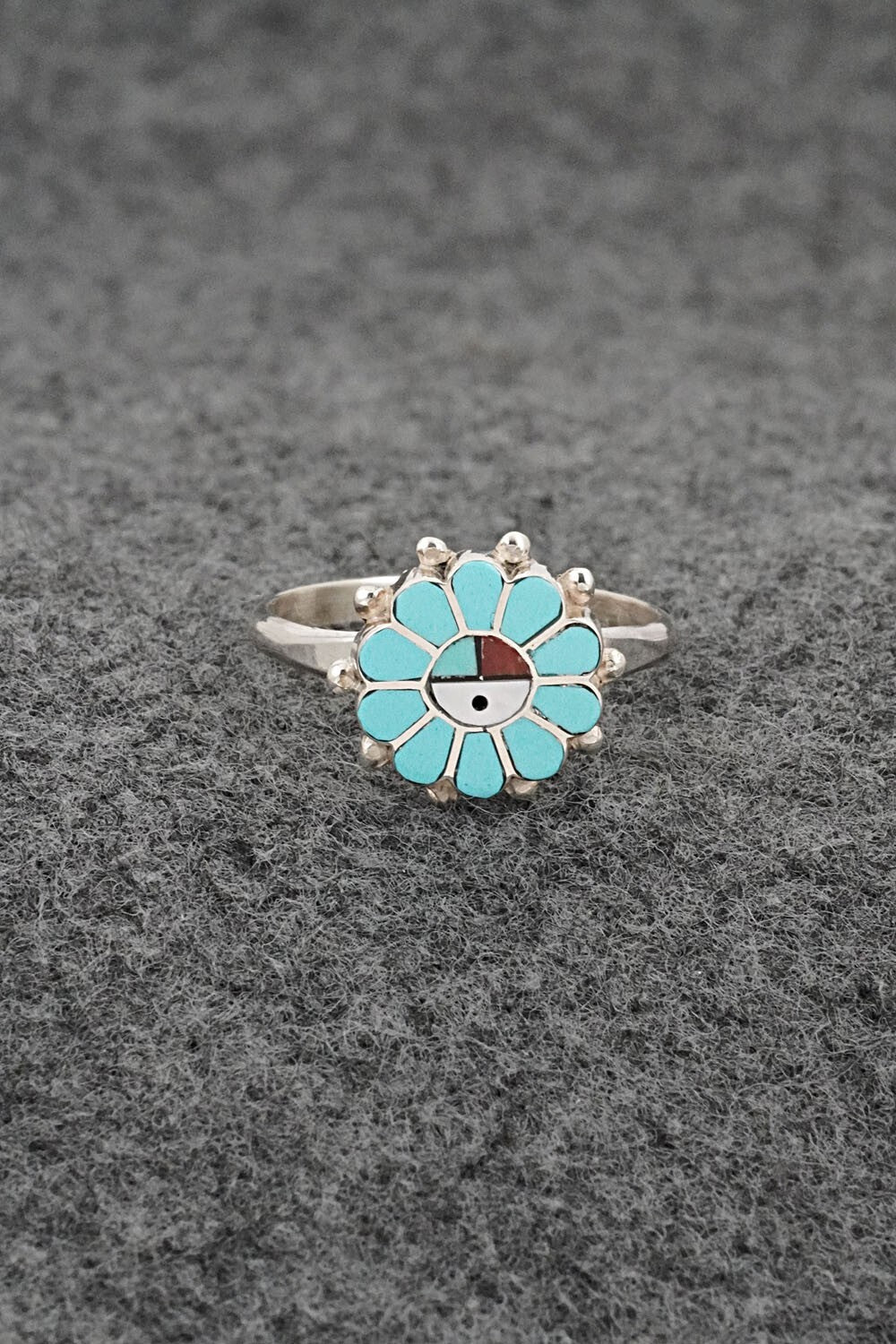 Multi-Stone & Sterling Silver Ring - Maxine Soseeah - Size 7